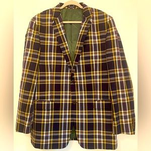 Saddlebred~Plaid Blazer Sport Coat Jacket Sz 42L Excellent Condition New W/OTags